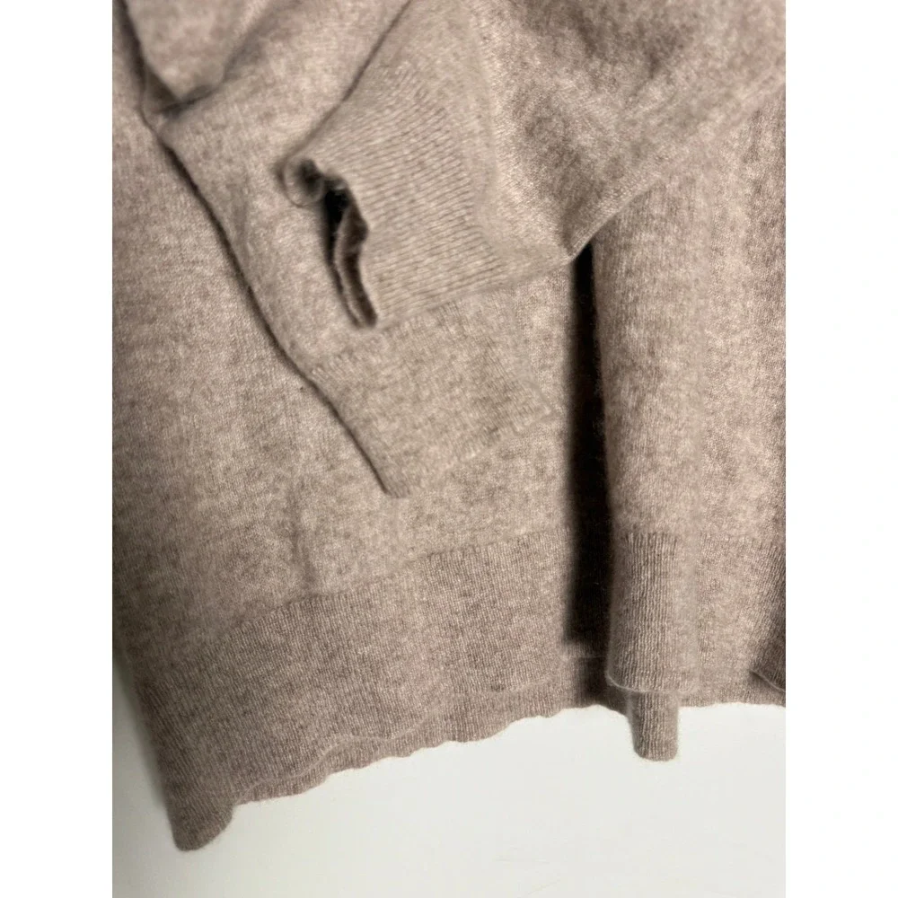 Charter Club Luxury 100% Cashmere V-Neck Sweater Tan Oatmeal Heather 3X Womens